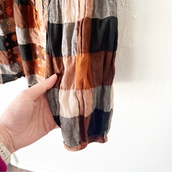 Savanna Jane Top Women's 2X Steal Away Home Embroidered Plaid Bohemian - Picture 5 of 9